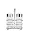 ForHome Salt and Pepper Set Glass with Stand 2pcs