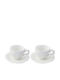 Marva Set of Cups Coffee Porcelain White 80ml 2pcs