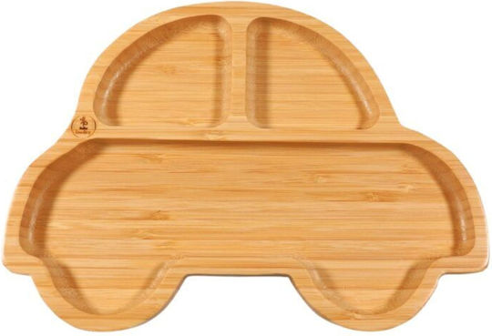 Baby Donkey Baby Food Plate Car made of Bamboo Multicolour