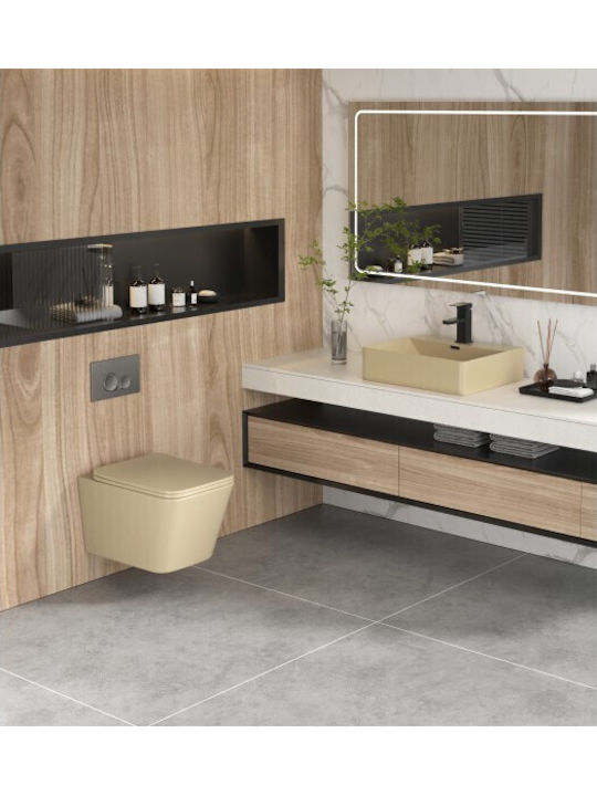 Inter Ceramic 5135 Λεκάνη Κρεμαστή Μπεζ