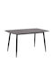 Raven Table Dining Room with Ceramic Surface Anthracite Marble-black 140x80x74cm