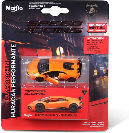 Maisto Metal Car Speed Icons Lamborghini Huracan Performance Orange Scale 1 to 64