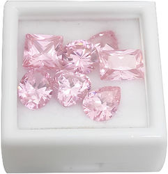 Rosa Zafíri Set 7 Stücke Größe Karat 7x7mm Ausgezeichnete Qualität Schnitte Sehr Gut Herkunftsland