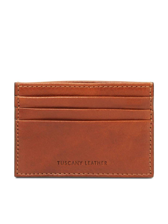 Tuscany Leather Ανδρικό Πορτοφόλι Καρτών Μπεζ