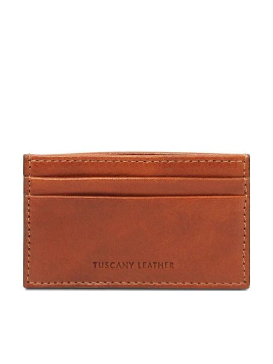 Tuscany Leather Ανδρικό Πορτοφόλι Καρτών Μπεζ