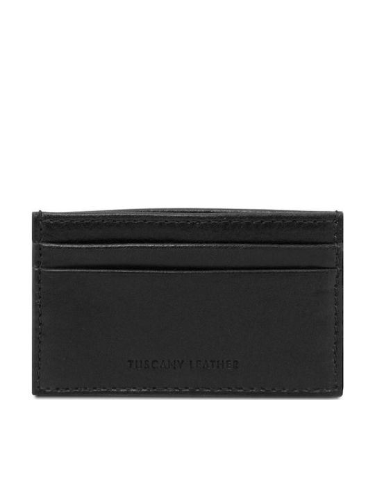 Tuscany Leather Ανδρικό Πορτοφόλι Καρτών Μαύρο
