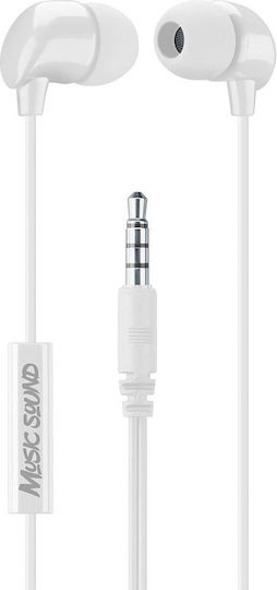 Cellular Line Music Sound In-ear Handsfree Ακουστικά με Βύσμα 3.5mm Λευκό