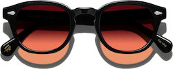 Moscot Lemtosh Sunglasses Μαύρα with Acetate Frame & Red Lens