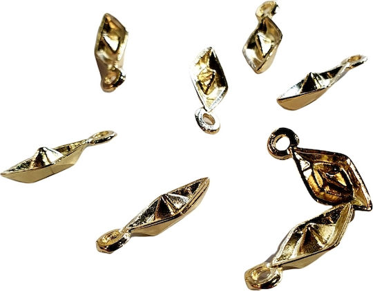 Goldene Bootchen Set 8 Stück 1,5 cm