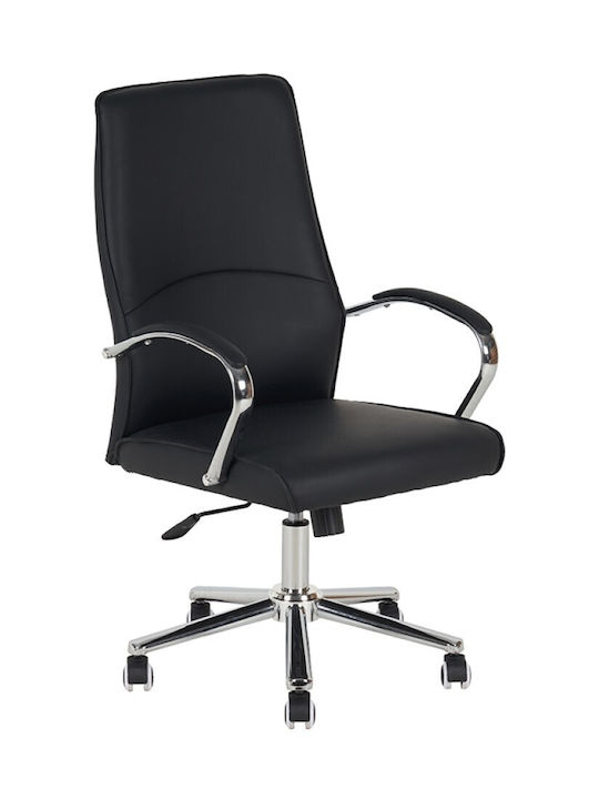 Zita Plus A9930 Директорски Офис Стол С Фиксирани Подлакътници Черен