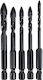 Deli Set of 5 Drills Carbide with Hexagonal Shank for Glass και Tiles