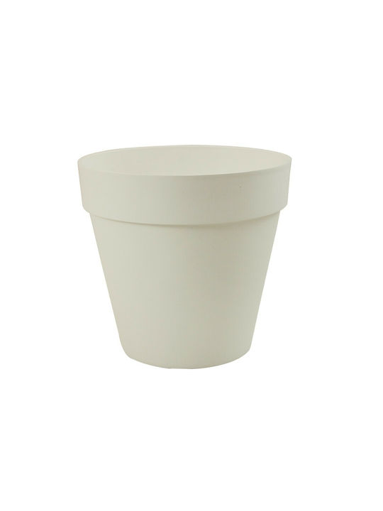 Sic Plast Deco Γλάστρα Λευκή 22x22x21εκ.