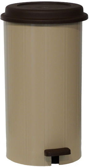 Viomes Viomes Mülleimer Kunststoff mit Pedal Beige