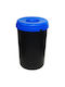 Viomes Waste Bin Recycling Plastic Black / Blue 60lt 1pcs