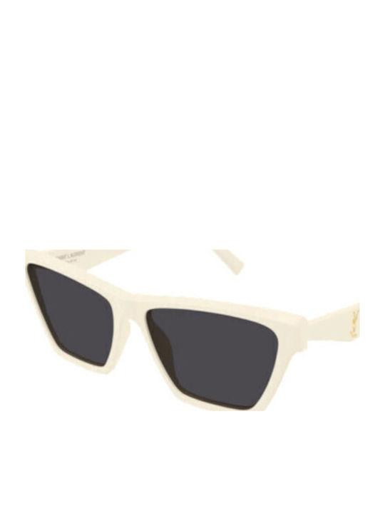 Ysl Women's Sunglasses with White Plastic Frame...