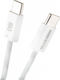 Blue Power Редовна USB 2.0 Кабел USB-C мъжки - USB-C мъжки 60W Бял 1м