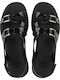 Flache Sandalen für Damen in Schwarz Farbe
