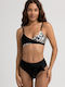 Set Bikini Ψηλόμεσο Animal Print Black