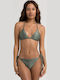 Bikini Set Triangle Top & Brazil Bottom with Laces Olive, Khaki