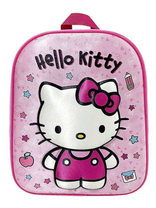 Hello Kitty Σχολική Τσάντα Πλάτης Νηπιαγωγείου Ροζ