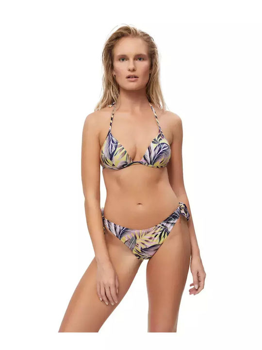 Frida Bikini Τριγωνάκι με Ενίσχυση Lime Jungle