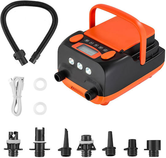 Vevor Paddle Board Pump Rechargeable Battery-powered 20psi Led Light