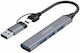 Canyon Hub 4 Θυρών USB 2.0 με σύνδεση USB-A Γκρι