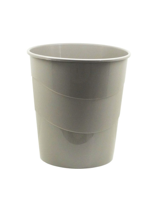 Office Bin Closed 14lt-d29x31h Cm-Grey