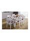 Dimcol Tablecloth Stain Resistant Set 2pcs Leaves 467 Brown 140x300cm