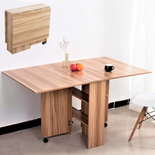 Table Dining Room Collapsible Wooden Oak 26x84x74cm