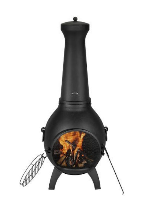 Vevor Kamin Draußen Metallisch Schwarz 43x42x112cm