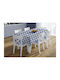 Dimcol Tablecloth Stain Resistant Blue 140x180cm