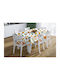 Dimcol Checkered Stain Resistant Road Oranges 474 474 White-orange 90x90cm