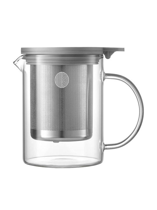 Buydeem Teapot with Filter Glass Transparent 500ml