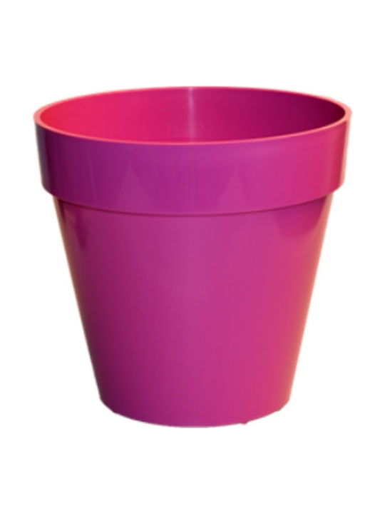 Sic Plast Deco Pot Plastic Fuchsia 14x14x13cm.