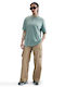Kurzarm Damen Oversized T-Shirt Grün
