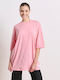 Damen Sport Bluse Kurzärmelig Pink