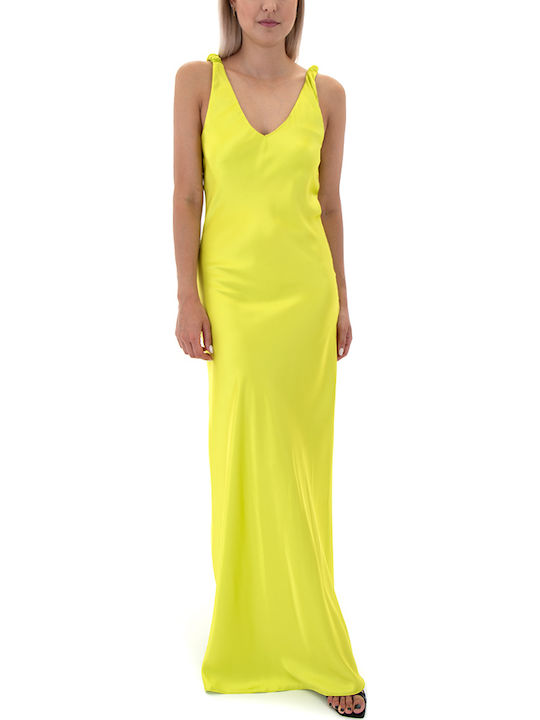 C. Manolo Satin Evening Dress Green