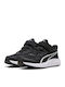 Skyrocket 2 Ac+ps Kids Sports Shoes Running with Hoop & Loop Closure Black