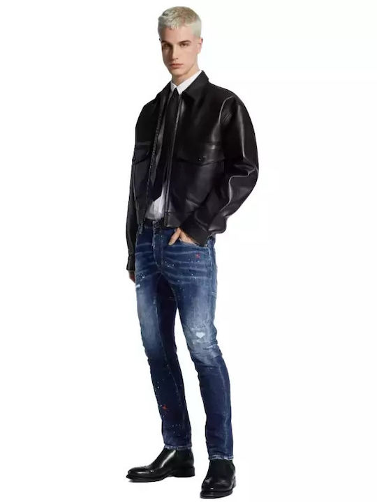 Tidy Biker Herren Jeanshose mit Schlank Anwendung Blau