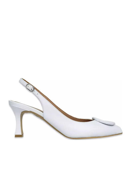 Pumps mit hohem Absatz Weiß