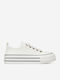 Damen Flatforms Sneakers Weiß