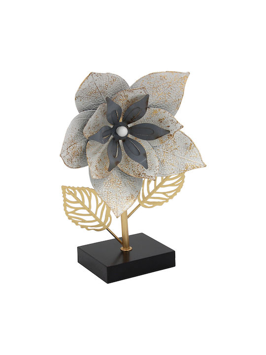 Decorative Metallic Tabletop 21x10x30 Cm Flower Keskor 46000