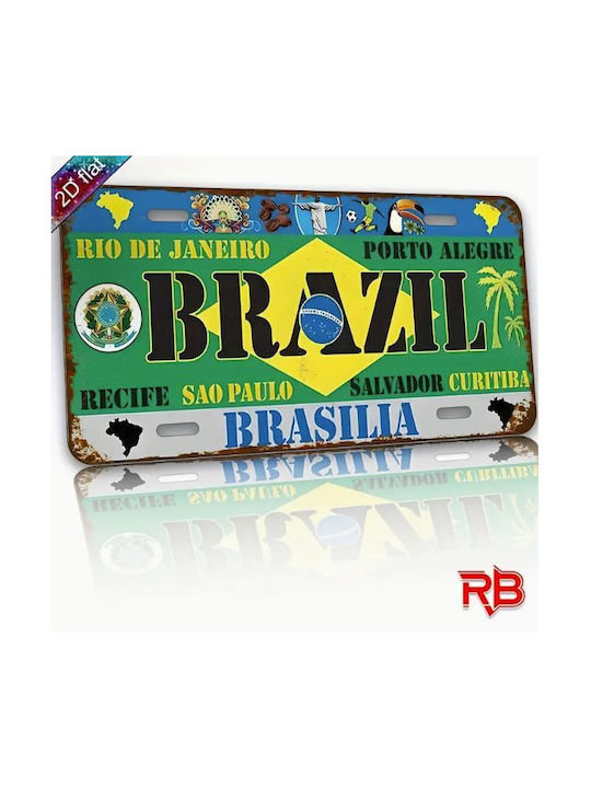 Handmade Metal Wall Decor Sign 30x15cm