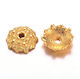 Cap Hat Beads Gold 11mm 30pcs