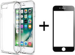 Remax Кристален Черен Стъклен Протектор Комплект + Калъф iPhone 7 Plus Прозрачен Remax Кристален Черен Стъклен Протектор Комплект + Калъф iPhone 7 Plus Прозрачен