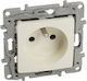 Legrand Niloe Single Mortice Πρίζα Ρεύματος Wi-Fi Ecru 1buc