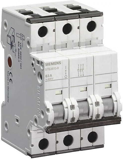 Siemens Τριπολικός Διακόπτης Ράγας 400V 63A