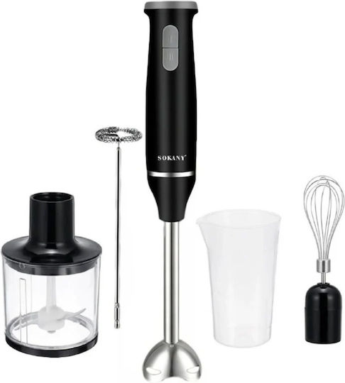 Sokany SK-1714-5 Hand Blender with Inox Rod 800W Black
