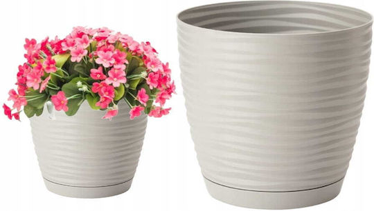Form Plastic Саксия Пластмаса Light Gray с подложка 12.7x12.7см.